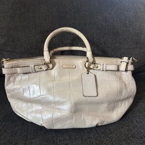 Coach Sophia Madison Croc-Embossed Satchel bag leather